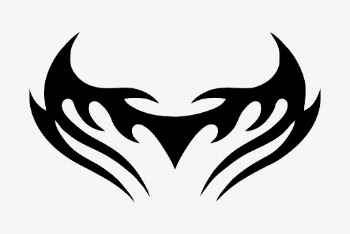 Tribal wings  tattoo sticker, | Free Vector - rawpixel