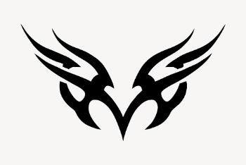 Tribal wings  tattoo sticker, | Free Vector - rawpixel