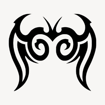 Tribal wings  tattoo sticker, | Free Vector - rawpixel