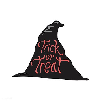 Trick or treat on a black witch hat vector | Free stock vector - 497022