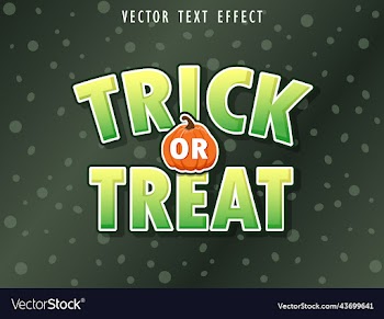 trick or treat text effects editable text style