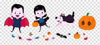 Trick or treat transparent background PNG clipart