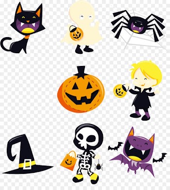 Trick-or-treating Halloween Icon - Halloween cartoon material 