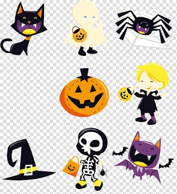 Trick-or-treating Halloween Icon, Halloween cartoon material transparent background PNG clipart