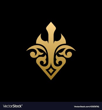 trident ornament luxury abstract logo