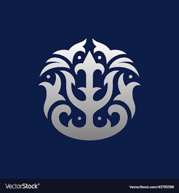 trident ornate luxury abstract creative logo