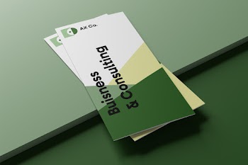 Trifold Brochure Mockups ax co. buisness & consulting 