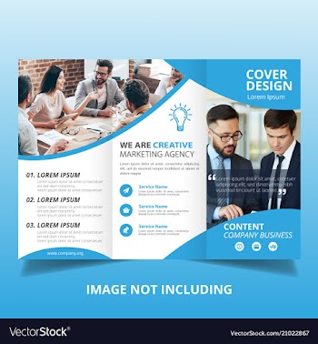 Trifold brochure template vector image