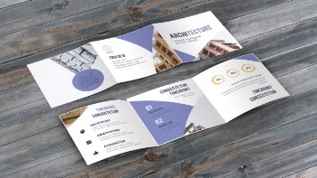 Trifold business brochure mockup Free Psd