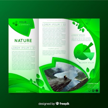 Trifold nature flyer with image