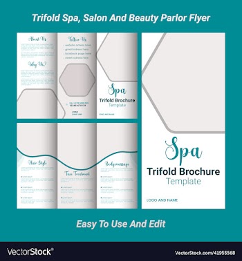 trifold template for spa salon and beauty parlor