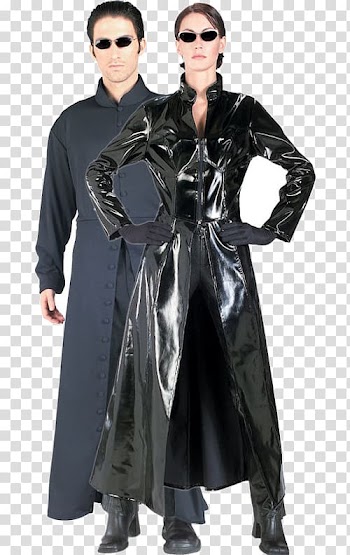 Trinity Neo The Matrix Reloaded Costume, Matrix neo transparent background PNG clipart