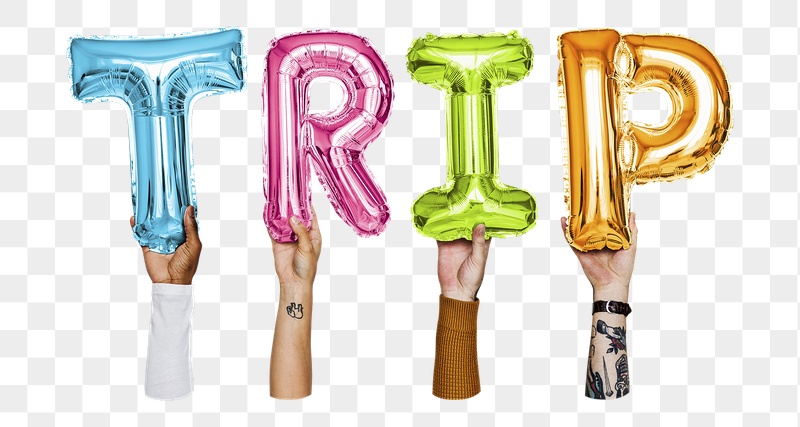 Trip word png, hands holding | Free PNG - rawpixel