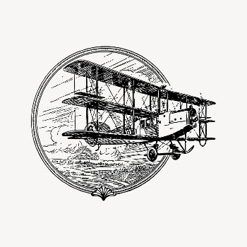Triplane clipart, drawing illustration vector. | Free Vector Illustration - rawpixel