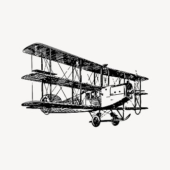 Triplane clipart, drawing illustration vector. | Free Vector Illustration - rawpixel