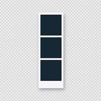 Triple polaroid photo frame Free Vector