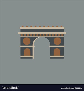 Triumphal arch architecture vector image