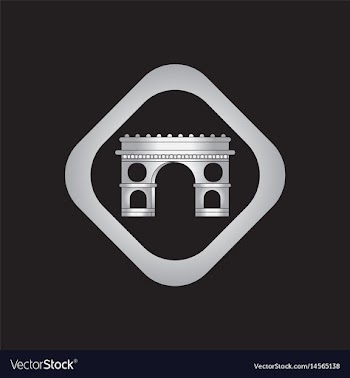 Triumphal arch architecture vector image