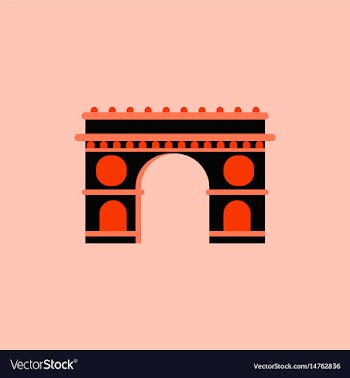 Triumphal arch architecture vector image