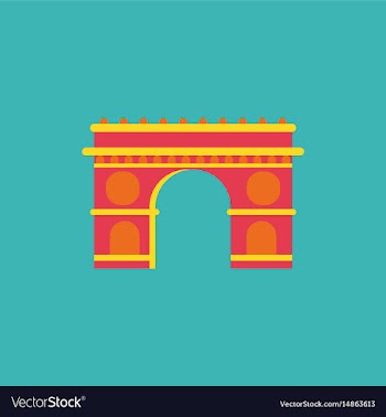 Triumphal arch architecture vector image