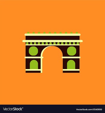 Triumphal arch architecture vector image