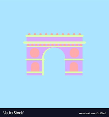Triumphal arch architecture vector image