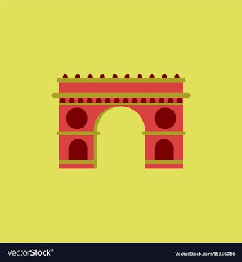 Triumphal arch architecture vector image