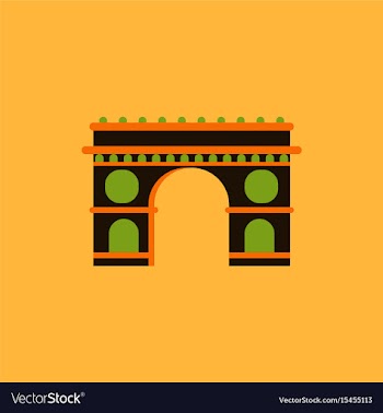 Triumphal arch architecture vector image