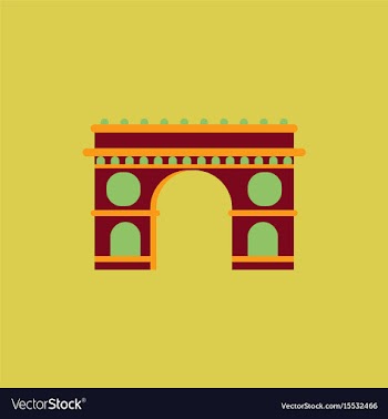 Triumphal arch architecture vector image