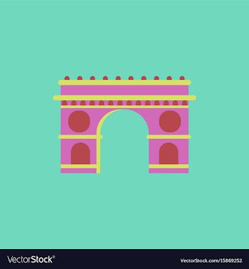 Triumphal arch architecture vector image