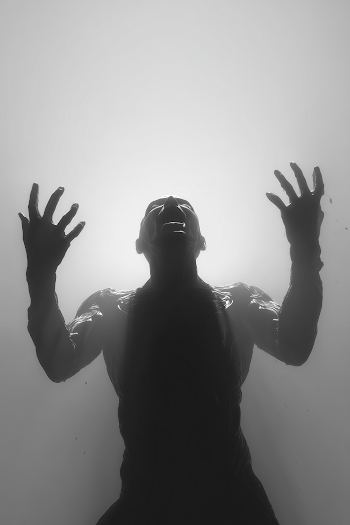 Triumphant Androgynous Supervillain Silhouette