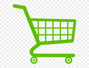 Trolley Clipart Cartoon - Green Shopping Cart Vector