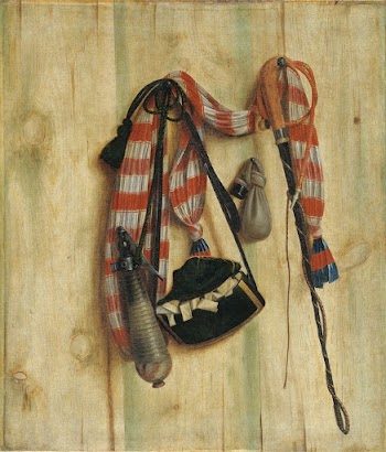 Trompe l'oeil with riding whip | Free Photo - rawpixel