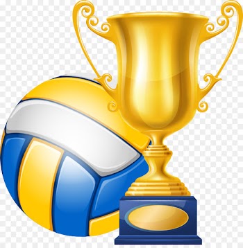 Trophy Clip art - Vector golden trophy and volleyball 
