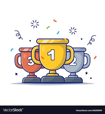 trophy for 1st place 2nd place and 3rd place win