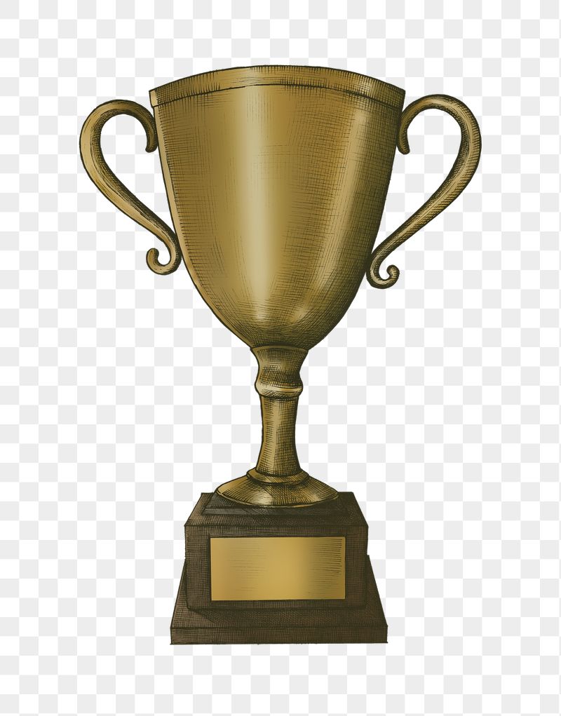 Trophy png vintage sticker illustration, | Free PNG - rawpixel