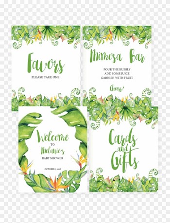 Tropical Baby Shower Decor Pack Printable By Littlesizzle - Baby Shower