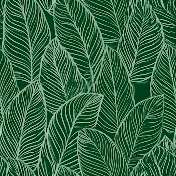 Tropical Banana Palm Leaves Seamless Pattern
