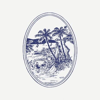 Tropical beach clipart, vintage illustration | Free PSD Illustration - rawpixel
