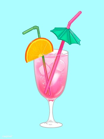 Tropical beach party cocktail illustration | Free stock vector - 463784