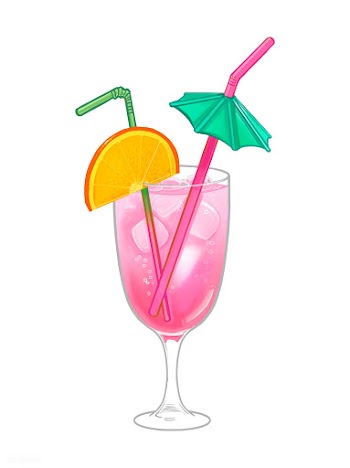Tropical beach party cocktail illustration | Free stock vector - 463799