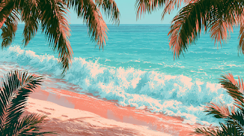 Tropical Beach Summer Sale Promotion Banner