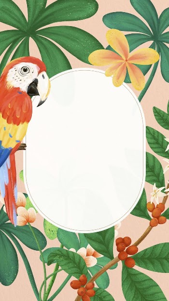 Tropical bird mobile wallpaper, colorful | Free Photo Illustration - rawpixel