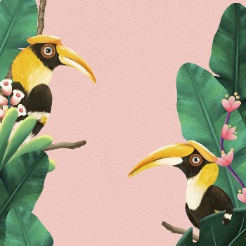 Tropical birds background, animal illustration | Free Photo Illustration - rawpixel