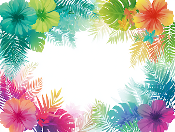 Tropical Botanical Border Frame