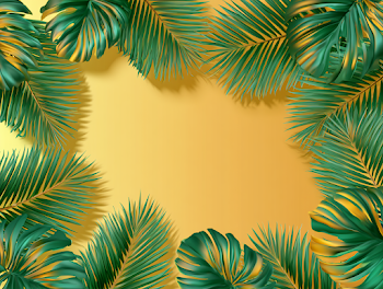 Tropical Botanical Flat Lay Frame