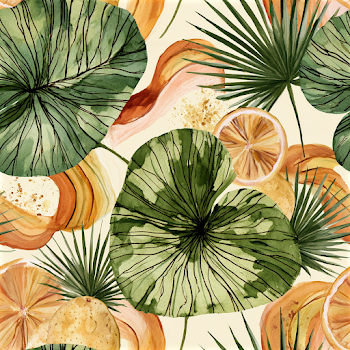 Tropical Botanical Seamless Pattern