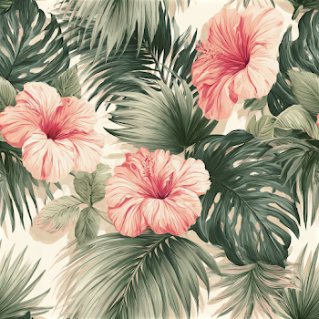 Tropical Botanical Wallpaper Pattern