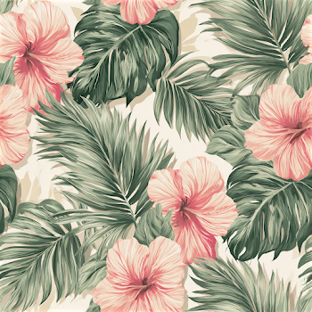 Tropical Botanical Wallpaper Pattern