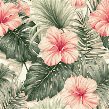 Tropical Botanical Wallpaper Pattern